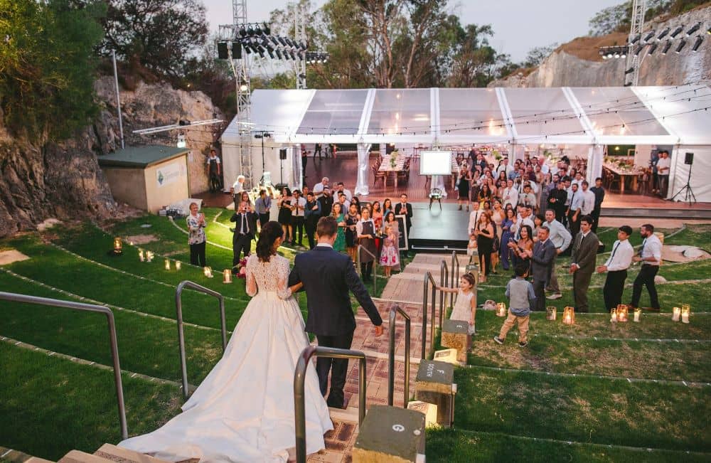 Quarry Amphitheatre is not only for wedding ceremonies but also doubles as a reception venue.