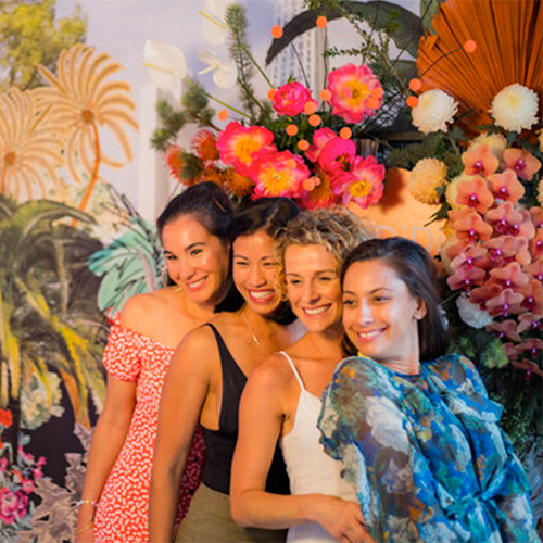 Adept Photo Booths Flower Wall Booth