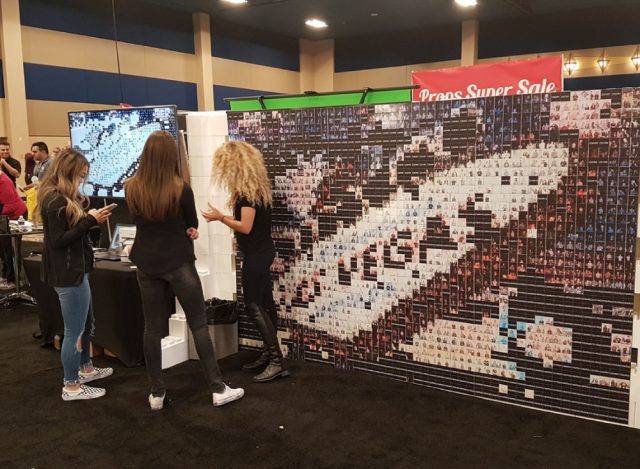 mosaic photo wall